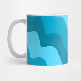 Blue wavy ocean waves gradient Mug